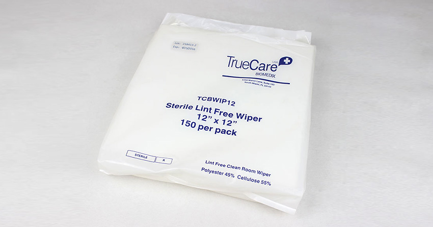 Sterile Lint Free Wipes  TrueCare Sterile Wipers TCBWIP09 TCBWIP12