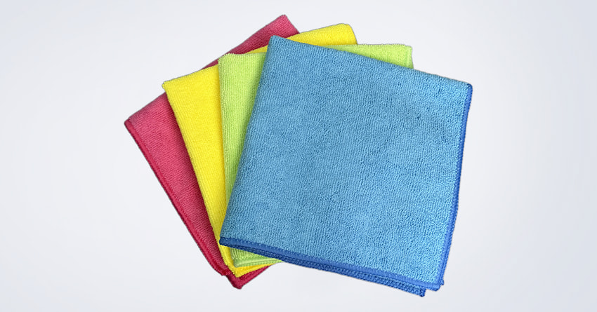 Reuable and Washable Microfiber Cleaning Cloth(Green/Blue/Yellow/Pink)