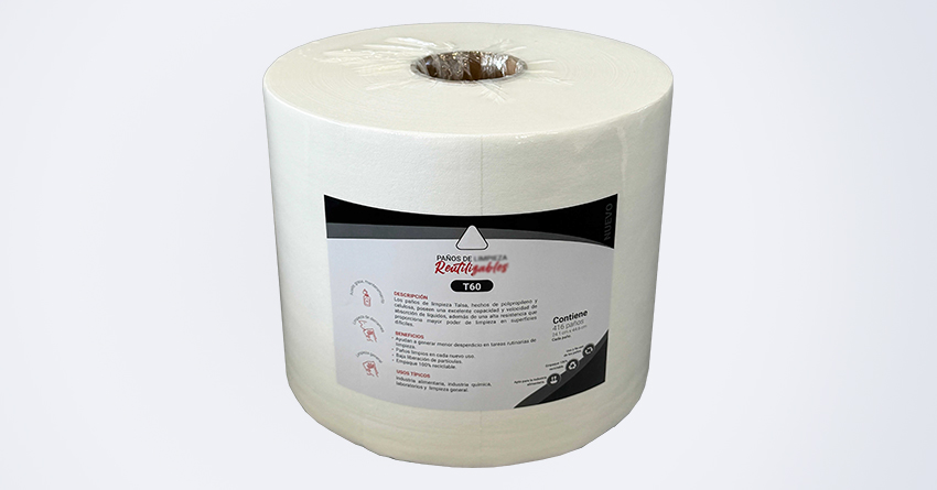 Reusable PP Woodpulp Industrial Cleaning Wipes Roll